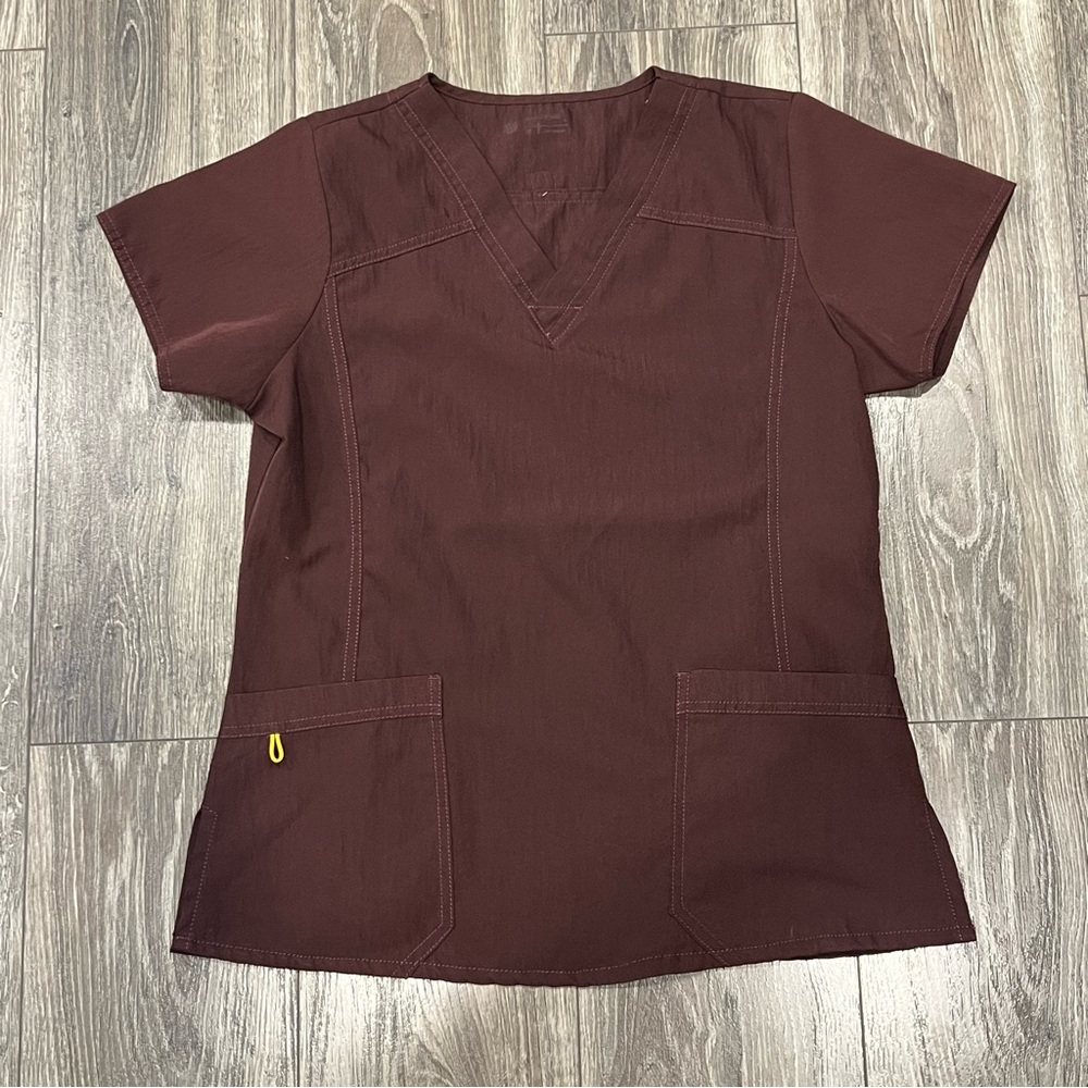 🌸 3/$30 Wonderwink Four Stretch Womens Sporty V-Neck Scrub Top #6214